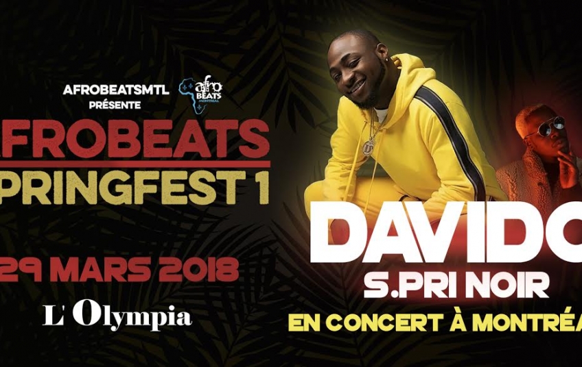 DAVIDO AU CANADA, MONTRÉAL